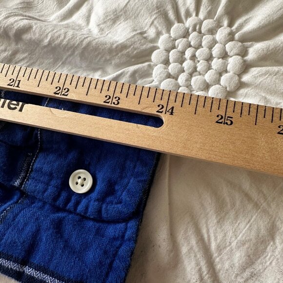 Old Navy Blue Plaid Classic Button-Up Shirt Size XXL Heritage Casual Workwear - Picture 8 of 8